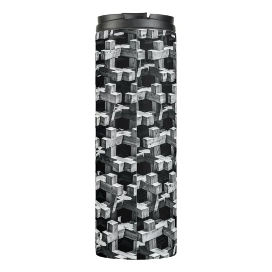 Bouteilles Isothermes Croix grise et noire (Dos)