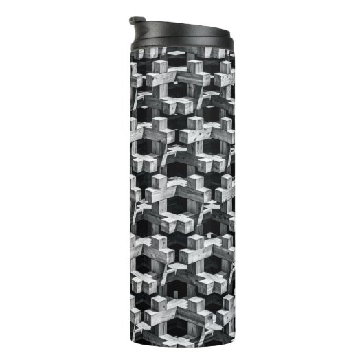 Bouteilles Isothermes Croix grise et noire (Tourné sur la droite)