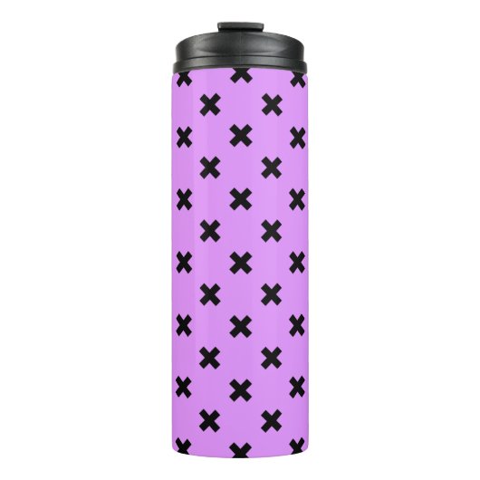 Bouteilles Isothermes Croix noire sur lilas (Devant)
