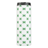 Bouteilles Isothermes Croix verte coutures sur blanc (Dos)