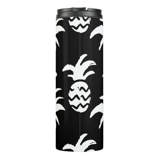 Bouteilles Isothermes Croquez palmiers, ananas, motif monochrome. (Dos)