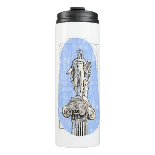 Bouteilles Isothermes Croquis aquarelle de la statue d'Apollon (Devant)