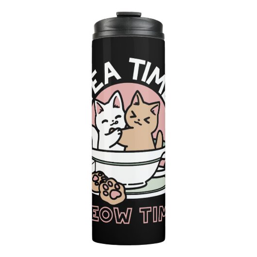 Bouteilles Isothermes Cuddling Kitties in a Cup - Adorable Tea Time (Devant)