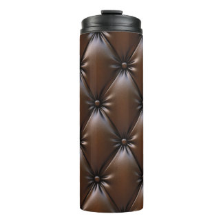 Bouteilles Isothermes Cuir au chocolat : Texture luxueuse d'Upholstery