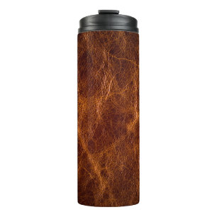 Bouteilles Isothermes cuir Brown textureleather, texture, arrière - plan