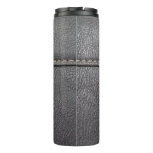 Bouteilles Isothermes Cuir noir cousu avec couture blanche (Dos)