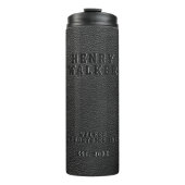 Bouteilles Isothermes Cuir noir de Végétal embouti (Devant)