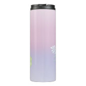 Bouteilles Isothermes Culbuteur assez rose de courant ascendant de fleur (Dos)