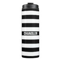 Culbuteur rayé noir et blanc personnalisé