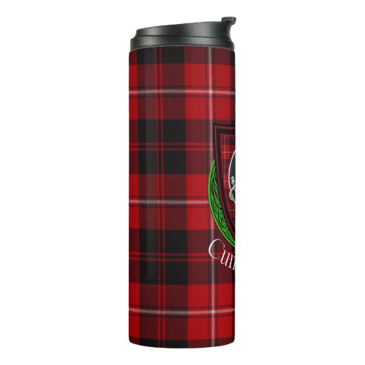 Bouteilles Isothermes Cunningham Scottish Clan Tartan & Crest (Tourné sur la gauche)
