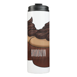 Bouteilles Isothermes Cupcake cartoon illustration