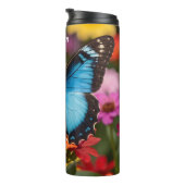 Bouteilles Isothermes Custom Blue Morpho Butterfly Floral Botanical  (Tourné sur la droite)