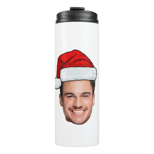 Bouteilles Isothermes Custom Face Photo Santa Hat Christmas (Devant)
