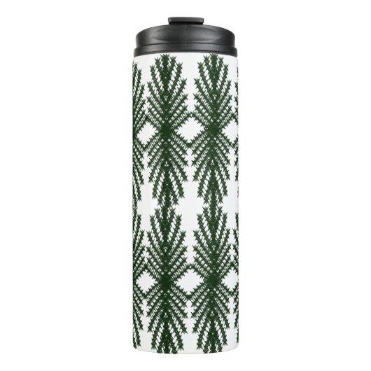Bouteilles Isothermes Custom Forest Green Pine Tree Abstract Pattern (Devant)