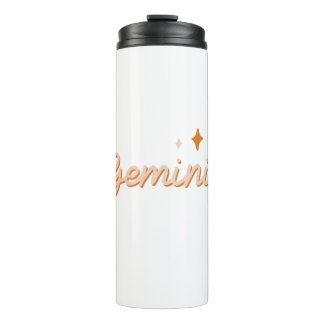 Bouteilles Isothermes Custom Gemini Zodiac Name & Stars Minimalist Gift