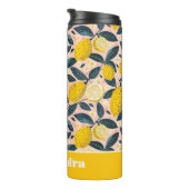 Bouteilles Isothermes Custom Lemon Pattern Water Bottle with Name (Tourné sur la droite)