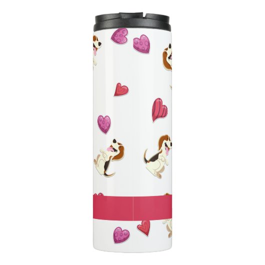 Bouteilles Isothermes Custom mignon Valentine's Day Beagle Chien (Dos)