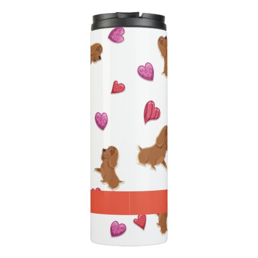 Bouteilles Isothermes Custom mignon Valentine's Day Dachshund Chien (Dos)