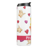 Bouteilles Isothermes Custom mignon Valentine's Day Golden retriever Chi (Tourné sur la gauche)