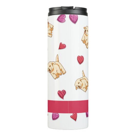 Bouteilles Isothermes Custom mignon Valentine's Day Golden retriever Chi (Dos)