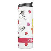 Bouteilles Isothermes Custom mignonne Saint-Valentin Chien de taureau fr (Tourné sur la gauche)