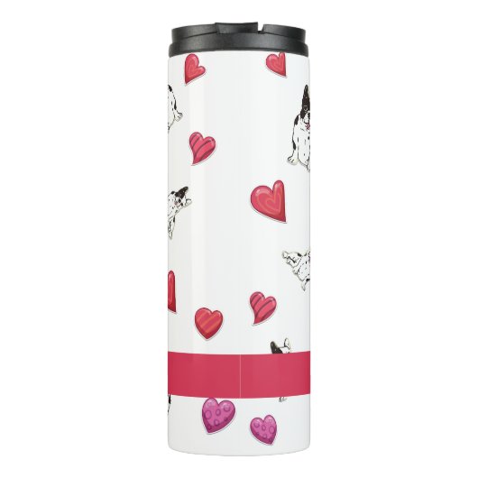 Bouteilles Isothermes Custom mignonne Saint-Valentin Chien de taureau fr (Dos)