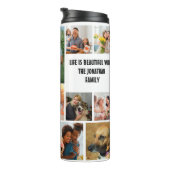 Bouteilles Isothermes Custom Modern Family 14 Photo Collage Modèle (Tourné sur la droite)