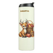 Bouteilles Isothermes Custom Name Deer with Autumn Harvest (Tourné sur la gauche)