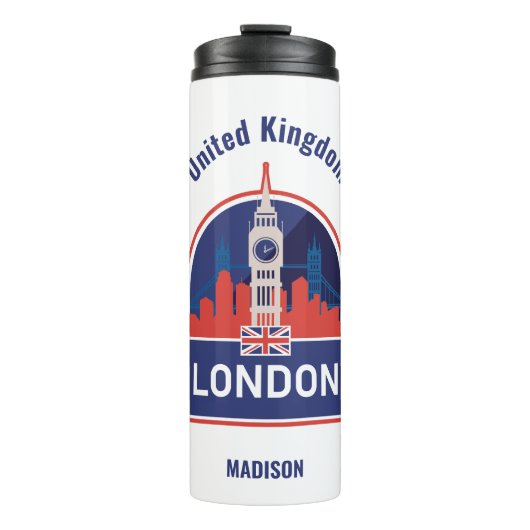 Bouteilles Isothermes Custom Name London (Devant)