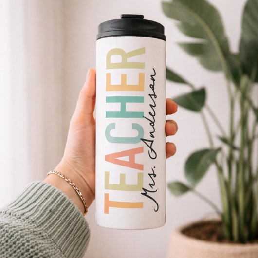 Bouteilles Isothermes Custom Name Teacher Travel Mug Gift for Teachers