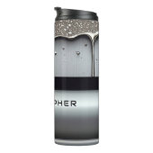 Bouteilles Isothermes Custom Name With Dripping Liquid Metal (Tourné sur la droite)