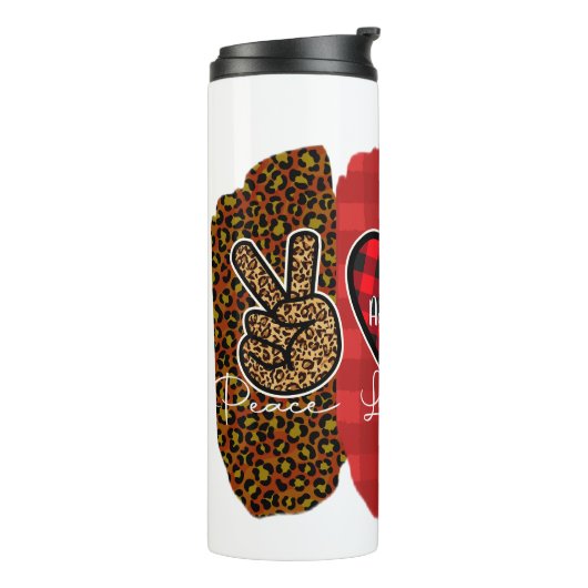 Bouteilles Isothermes Custom Peace Love French Bulldog avec message (Tourné sur la gauche)