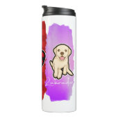 Bouteilles Isothermes Custom Peace Love Labrador Retriever avec message (Tourné sur la droite)