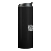 Bouteilles Isothermes Custom QR code & Editable Retro-Modern Text (Tourné sur la gauche)