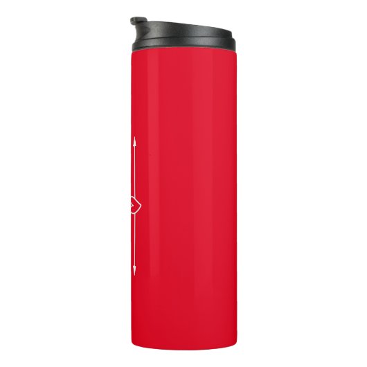 Bouteilles Isothermes Custom Red Script Name Travel Tumbler (Tourné sur la droite)