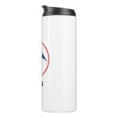 Bouteilles Isothermes Custom Thermal Tumbler – Downhill Skier Logo Desig (Tourné sur la droite)