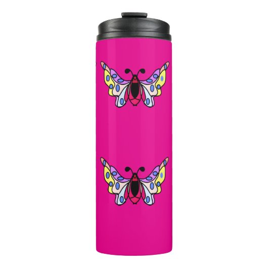 Bouteilles Isothermes Custom Vibrant Modern Folk Butterfly Art (Devant)