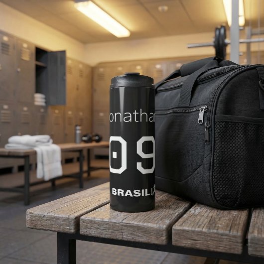 Bouteilles Isothermes Customizable Brasil Soccer Team Monochromatic 