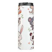 Bouteilles Isothermes Cute Animals Sticker Adorable Cartoon Characters (Dos)