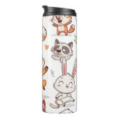 Bouteilles Isothermes Cute Animals Sticker Adorable Cartoon Characters (Tourné sur la droite)