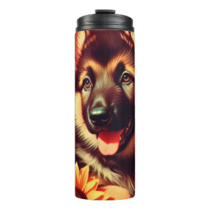 Bouteilles Isothermes Cute berger allemand Peinture de chiot