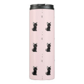 Bouteilles Isothermes Cute Black Cat Pattern on Pastel Pink (Dos)