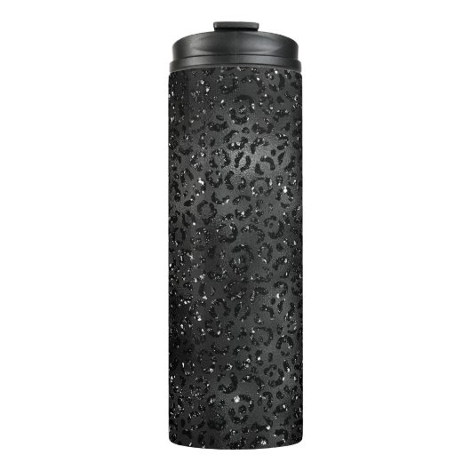 Bouteilles Isothermes Cute Black Cheetah Leopard Motif d'impression (Devant)