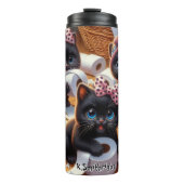 Bouteilles Isothermes Cute Black Kittens Jouer Papier toilette (Devant)