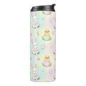 Bouteilles Isothermes Cute Bunny Chick & Lamb Easter Pattern Kids (Tourné sur la gauche)