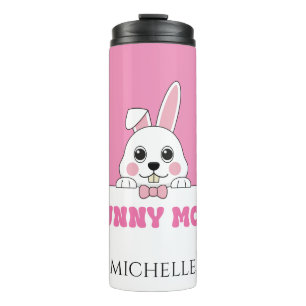 Bouteilles Isothermes Cute Bunny Maman Rose Personnalisé