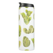 Bouteilles Isothermes Cute Cactus, Aquarelle Décor Sans Couleur. (Tourné sur la droite)