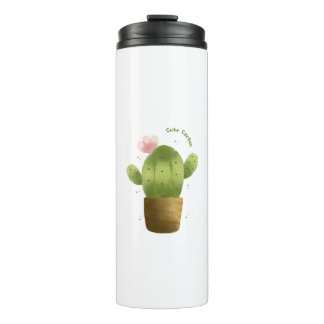 Bouteilles Isothermes Cute Cactus Travel Tumbler – Kawaii Succulent Cup