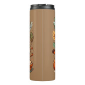 Bouteilles Isothermes Cute caricature Thanksgiving dinde et citrouille (Dos)