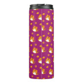 Bouteilles Isothermes Cute Cartoon Cat Seamless Pattern | Kawaii Orange (Dos)